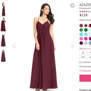 Azazie Haleigh Bridesmaid Dress- Cabernet